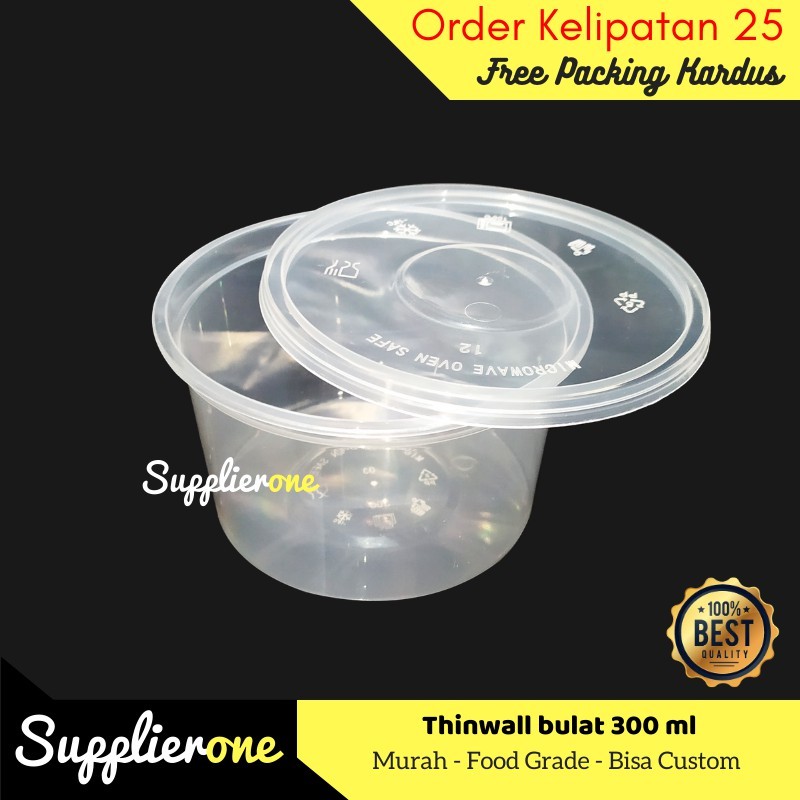 Thinwall 300 ml / Thinwall / Lunch Box Plastik / Wadah plastik / Kemasan makanan Plastik