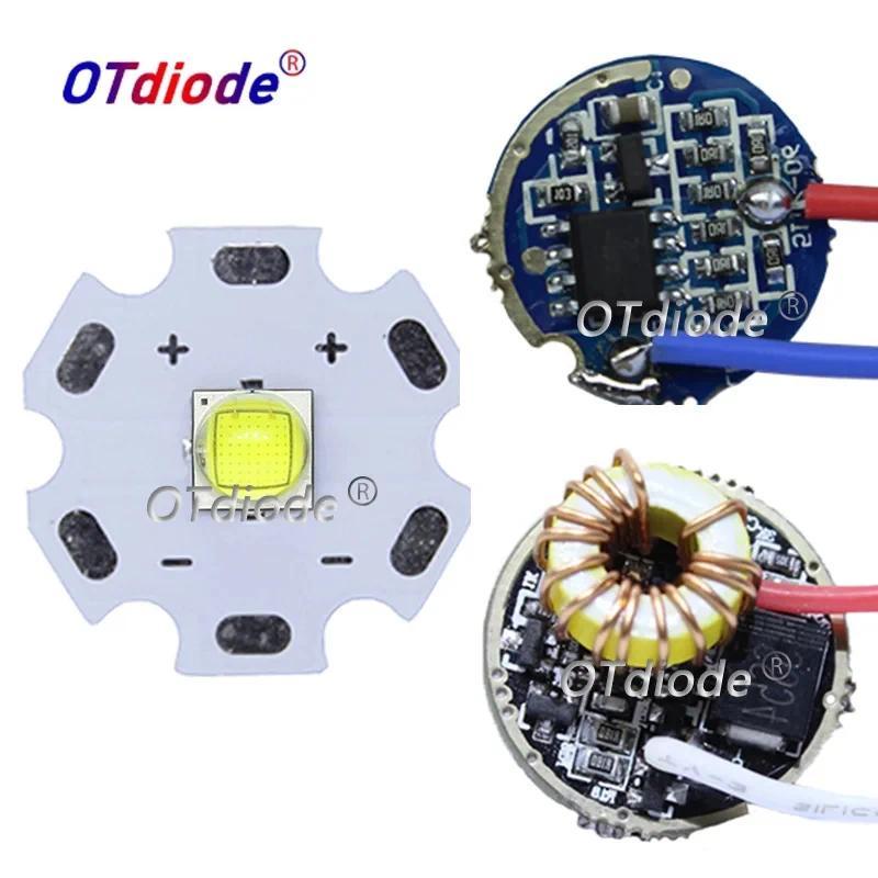 10W 5050-L2 Cold White 5*5mm XML2 T6 LED Light ode Lamp+17mm/20mm/22mm 1Mode 5 Mode DC3.7V 12V Drive