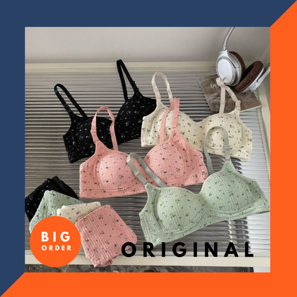 (READY STOK) Bra bh push up motif bunga lucu- BH44 (TERLARIS)