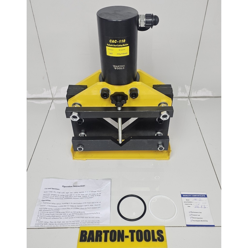 110mm x 10mm Hydraulic Angle Steel Cutting CAC-110 BARTON Alat Potong Besi Siku Hidrolik 110x110 110