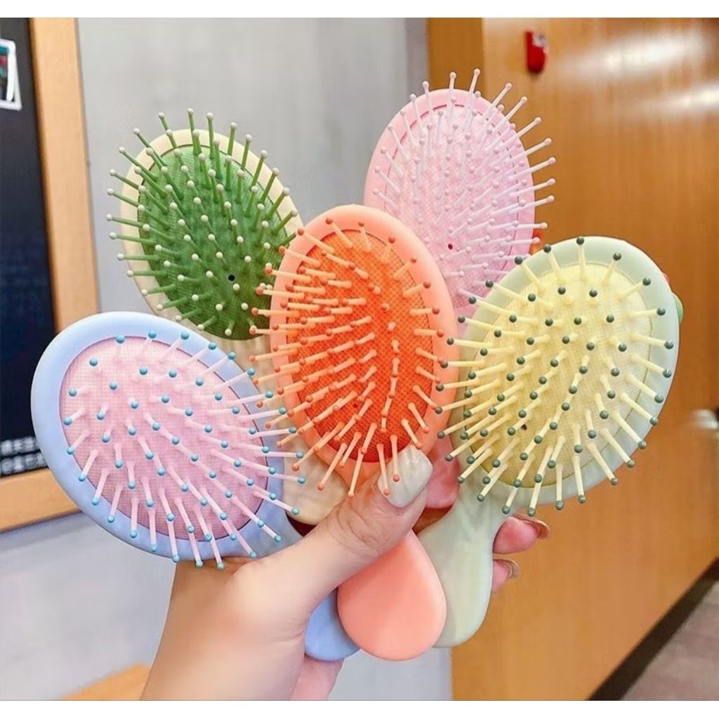 SISIR OVAL ANAK PREMIUM ANTI KUSUT/HAIR BRUSH/SISIR ANAK sakura