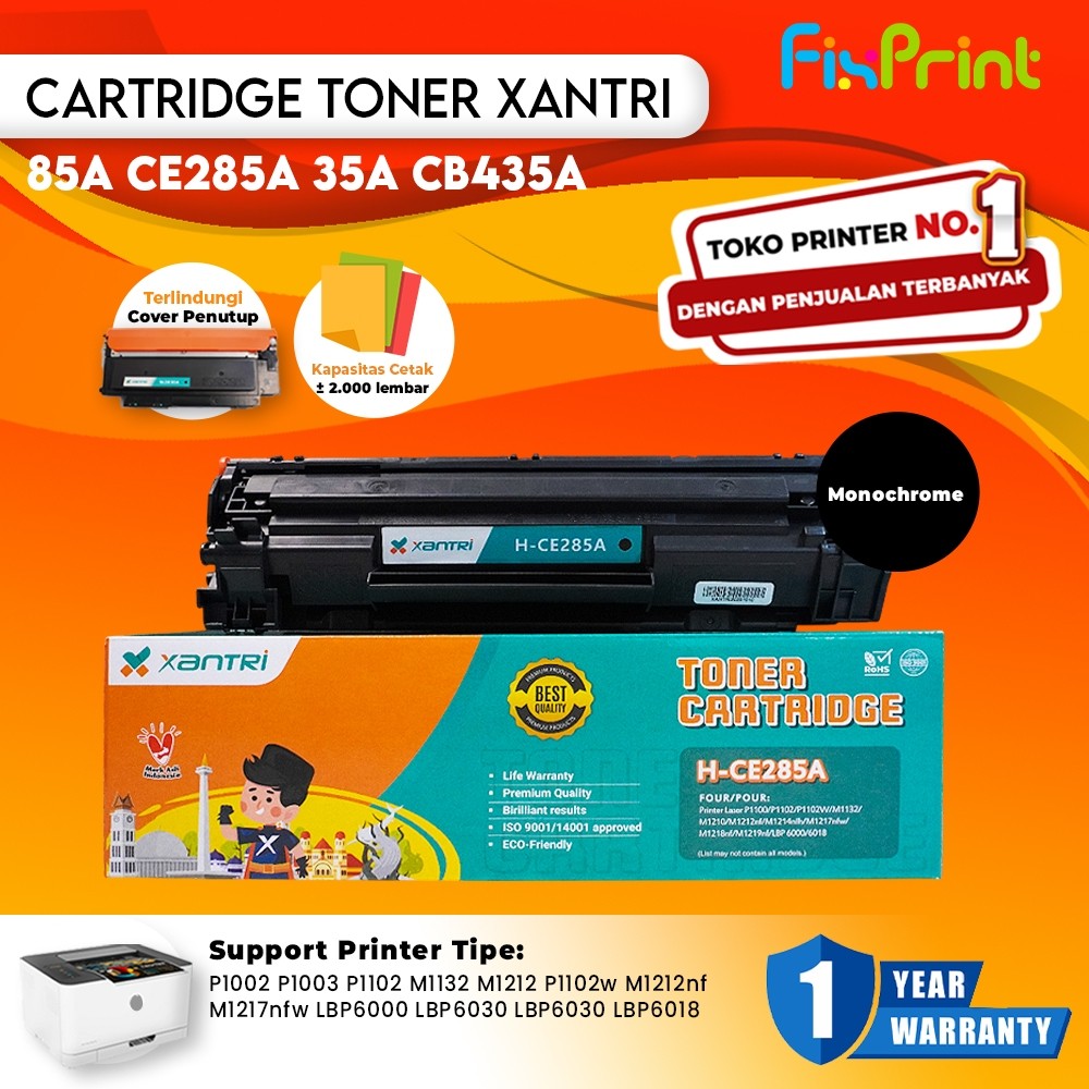 Cartridge Toner Premium Xantri 85A CE285A Toner Laserjet 85A Catridge 85A