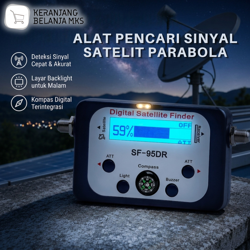 Alat Pencari Sinyal Satelit Parabola Digital Satellite Finder