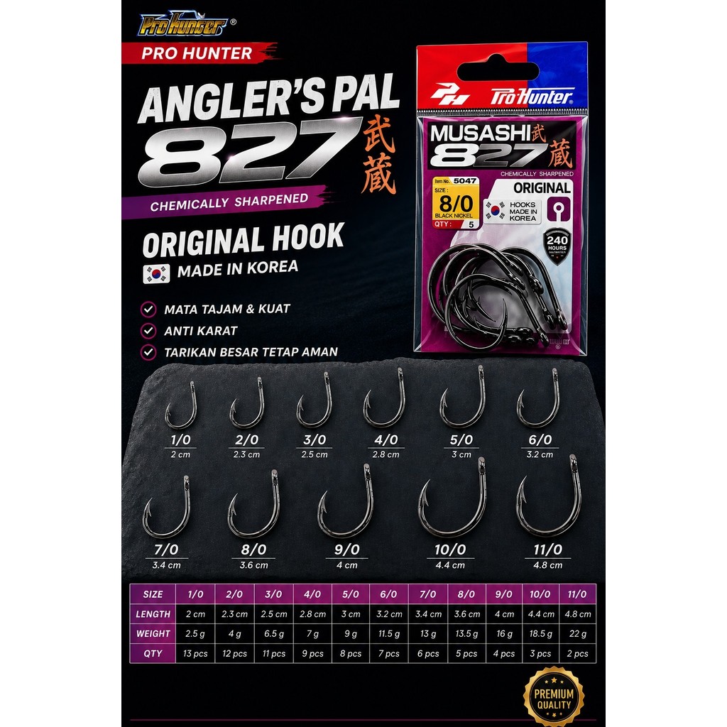 MATA KAIL ANGLERS PAL PRO HUNTER 827 BN