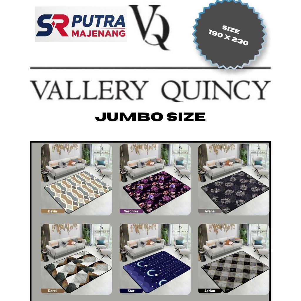 [ SRP ] Vallery Quincy " Jumbo " Ukuran 190 x 230 Internal Group ( Karpet Busa )