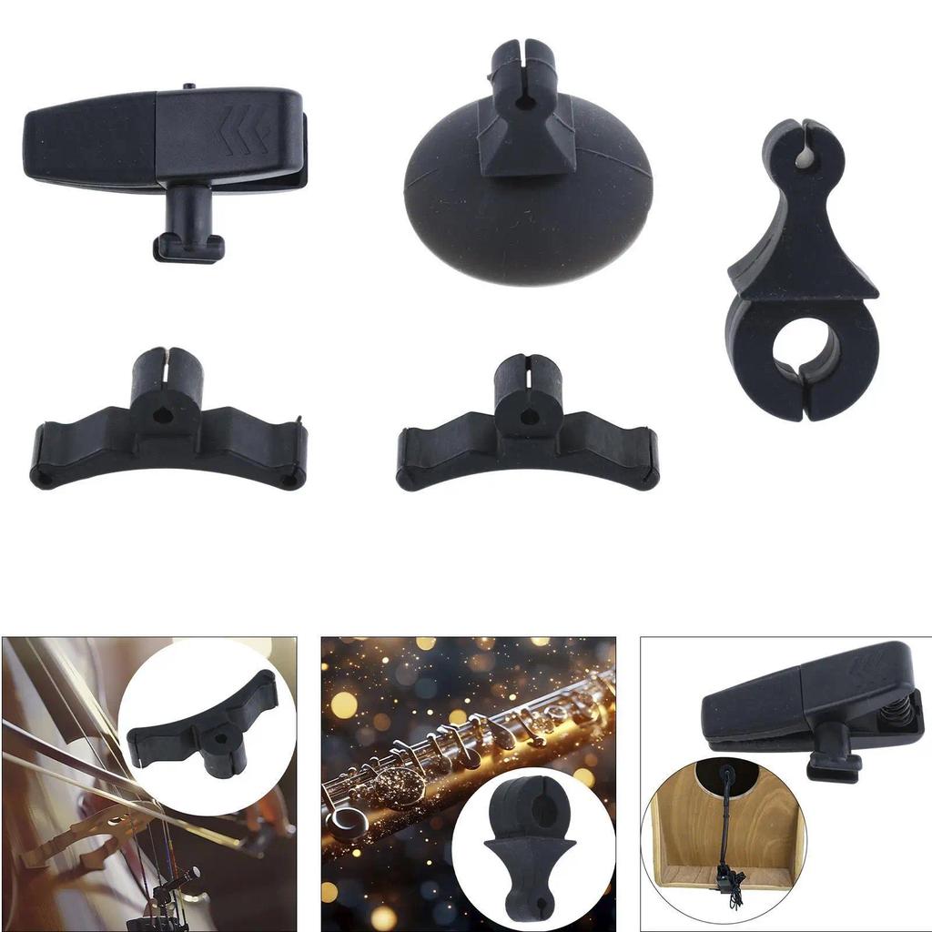 trument Microphone Clip Multiuse Condenser Microphone Stand Clamp Mic Stand for Violin Cello Wooden 