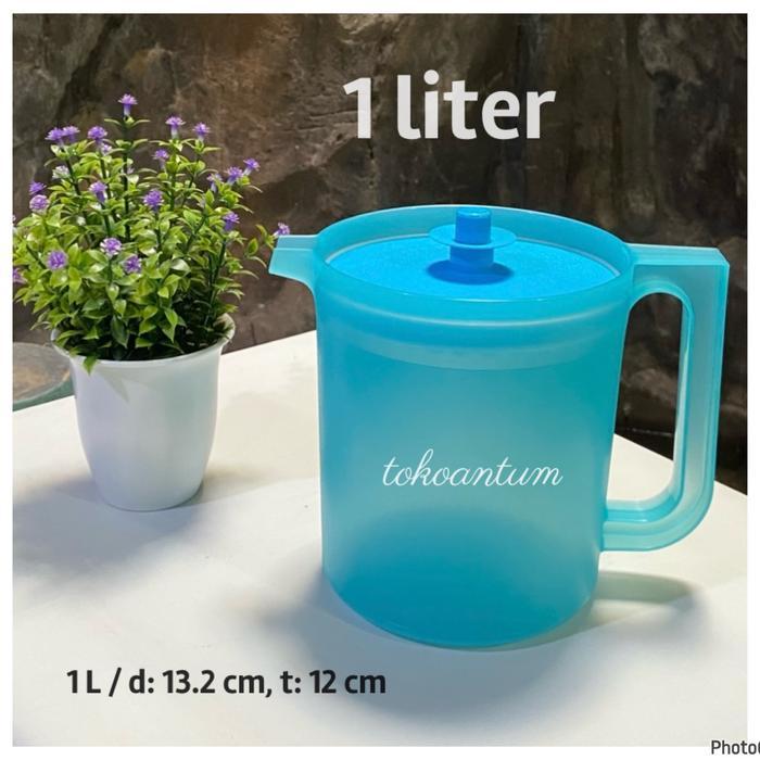 Pitcher 1 Liter Teko Air Tupperware - 1 pcs Biru 1 Lt
