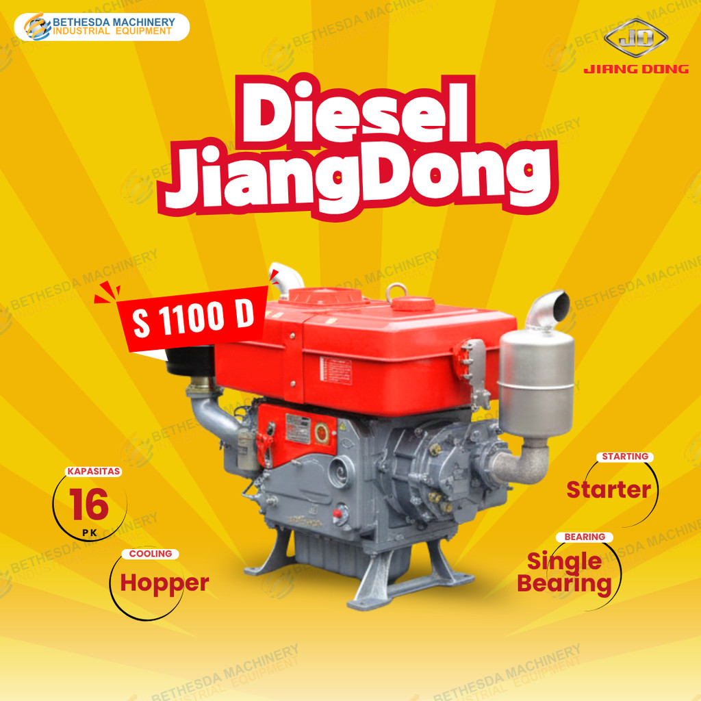 Mesin penggerak diesel 16 Pk Jiangdong S 1100 - 16 Hp Starter