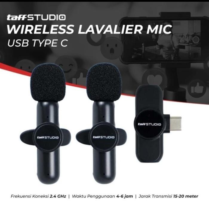 Mic Clip On Wireless Youtube TikTok Live Streaming Prank Type C - 2 MIC TYPE C