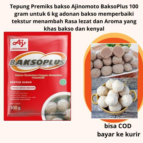 Tepung Premiks bakso Ajinomoto BaksoPlus 100 gram untuk 6 kg adonan bakso memperbaiki tekstur menamb