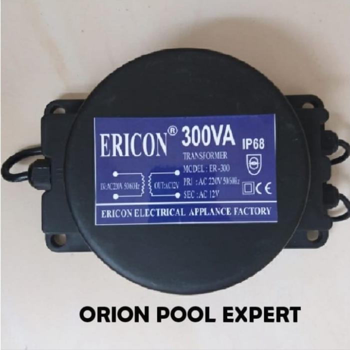TRAFO LAMPU KOLAM RENANG 300W AC 12V ERICON IP 68