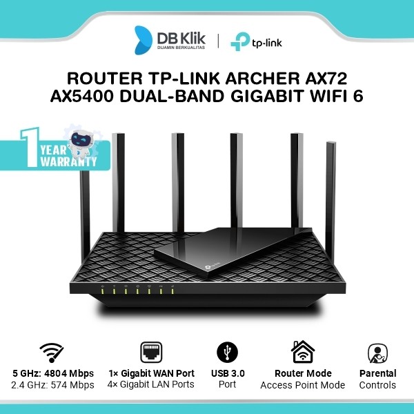Router TP-LINK ARCHER AX72 AX5400 Dual-Band Gigabit Wifi 6