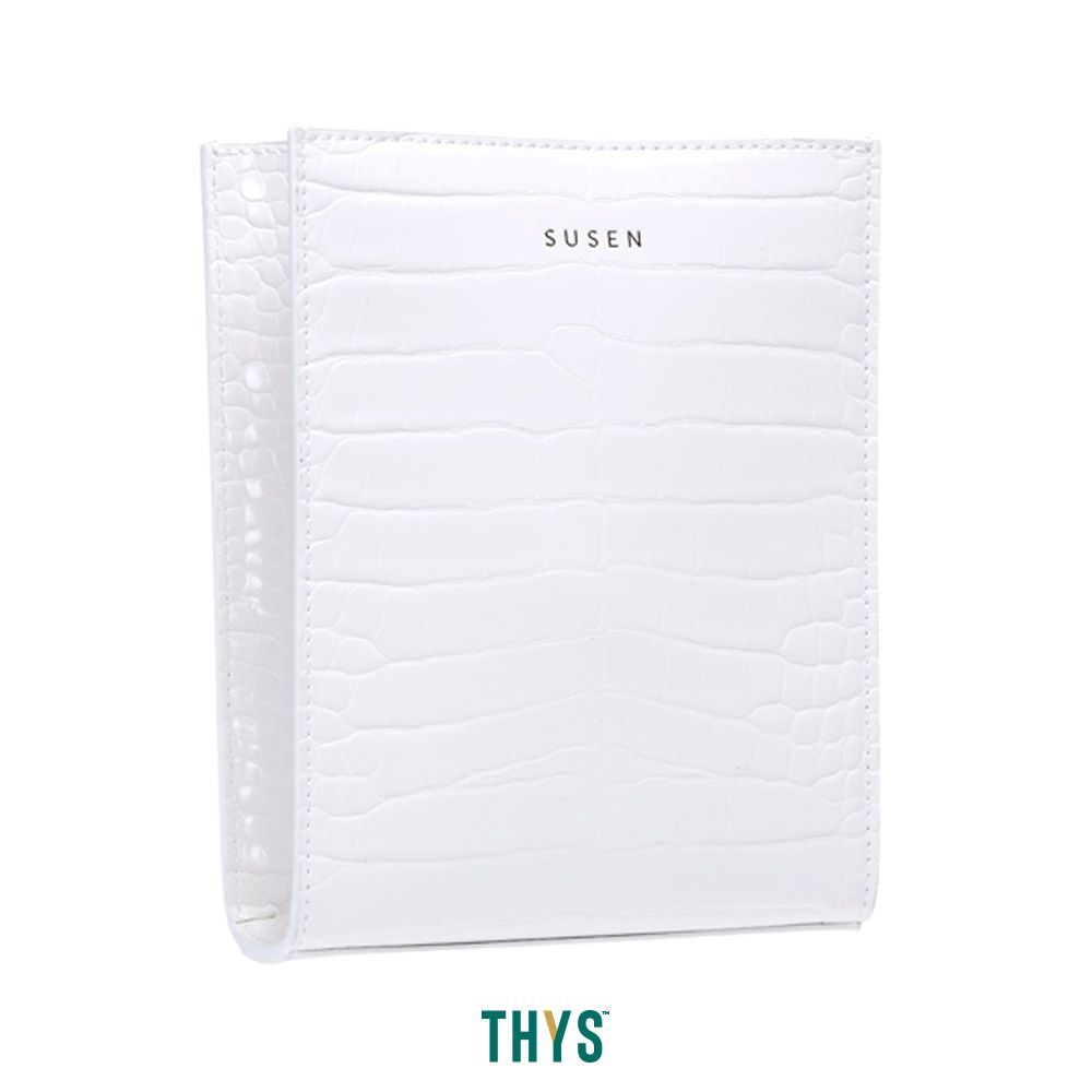 THYS SUSEN Tas Selempang Croco Flat Pouch 2006 - Krem Sling Bag Crossbody Bag Tas Bahu Tas Slempang