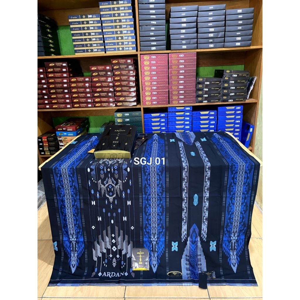 [SA] Sarung Ardan SGJ PAPERBAG (Songket Gunung Jacquard) Gold HITAM, PUTIH, WARNA Limited edition