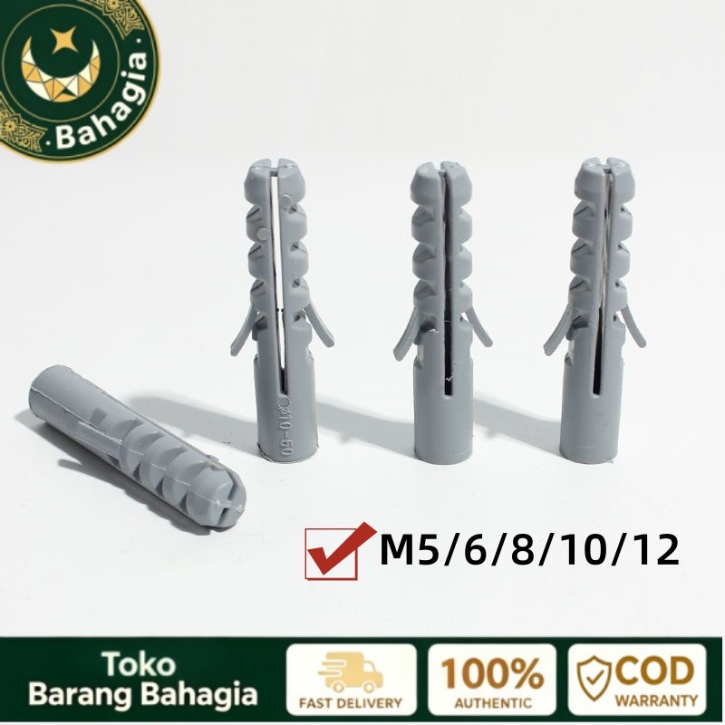 Angkur Tembok PVC Fisher IMUNDEX S5 S6 S8 S10 S12 Abu abu Plastik Nylon Wall Plug