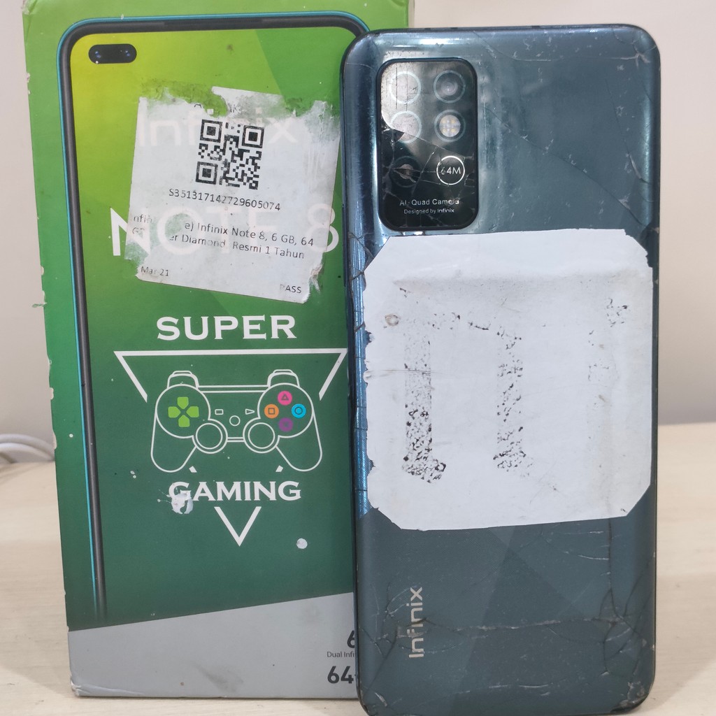 Handphone Infinix Note 8 Ram 6/64 GB (cek deskripsi minus 3405) 876189