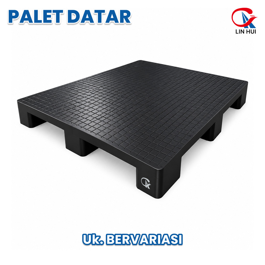 LIN HUI Pallet Plastik Tipe Datar Bahan HDPE Rak