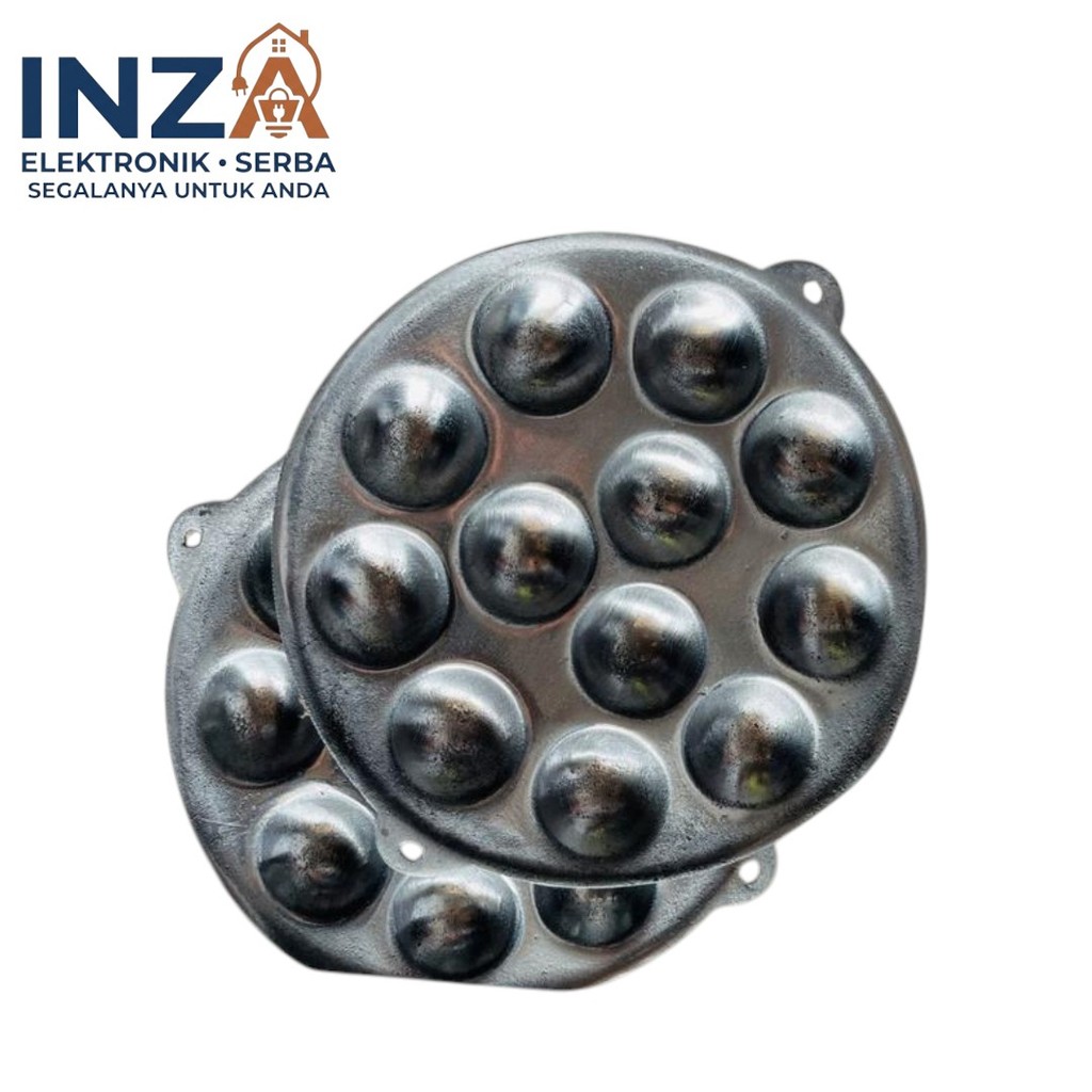INZA - Cetakan 12 LUBANG Aluminium Telur Mini Anti Lengket Loyang Cetakan Baklor Telur Congkel Takoy