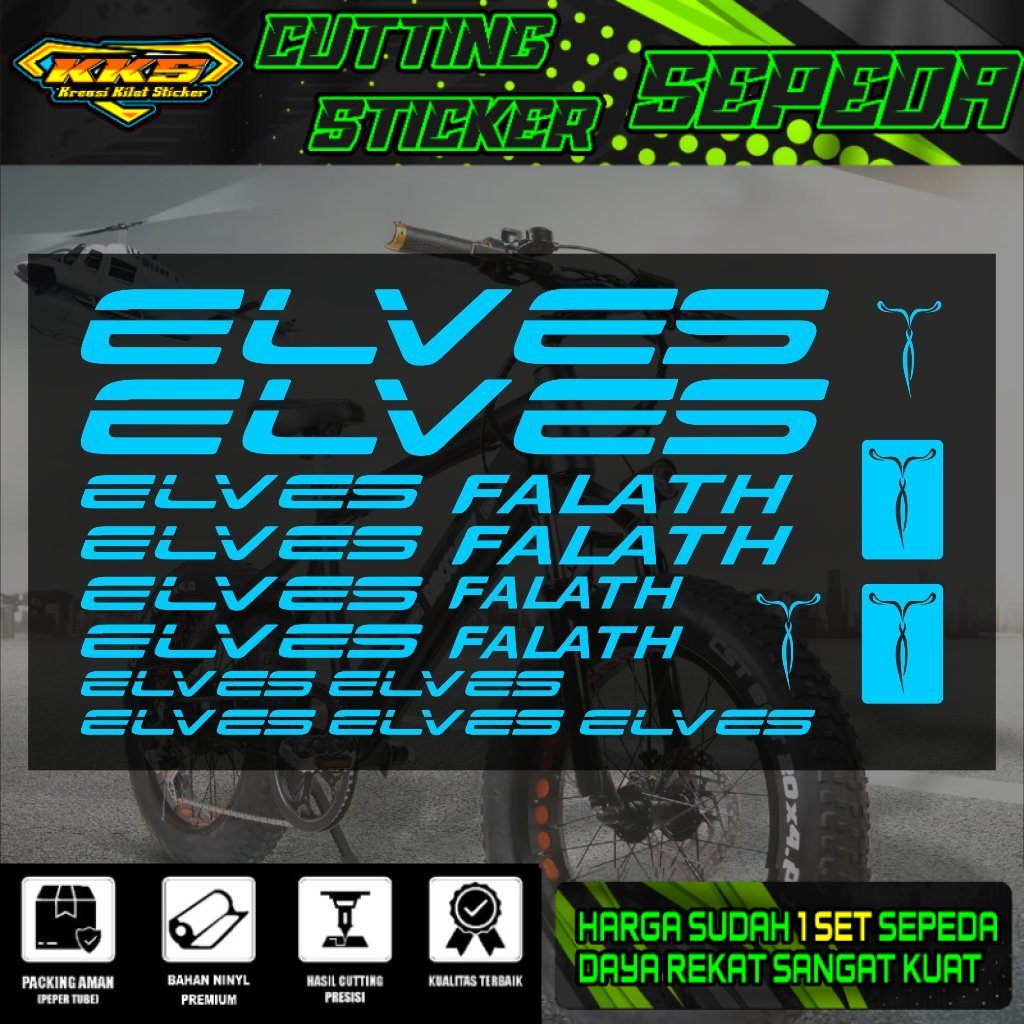 Cutting stiker sticker sepeda elves falath road bike
