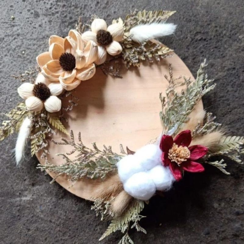 Rustic Flower Suplly- Rustic Supply - Rangkaian bunga mahar bunga kering hiasan mahar dekorasi mahar