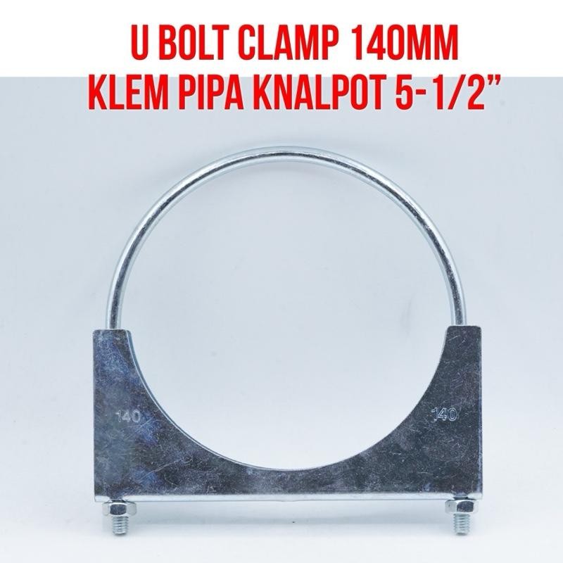 EROM 140mm 5-1/2 inch Klem Pipa Knalpot Exhaust UBolt Clamps | 140 mm 5 1/2 inch U Bolt Clamp for Au