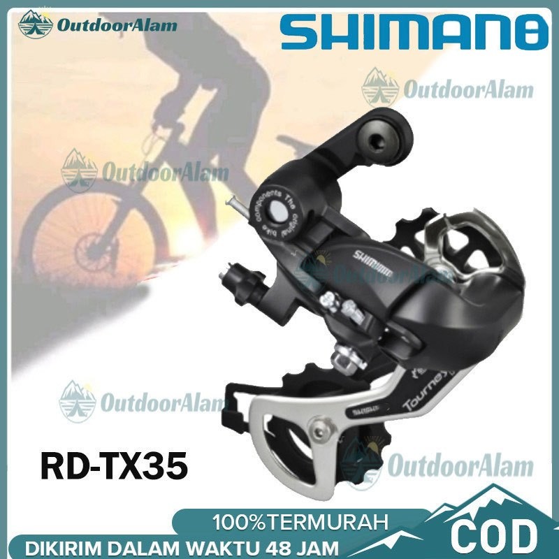RD Shiman TX35 Tourney 6/7/8 Speed Rear Derailleur TX 35 Sepeda Lipat MTB Roadbike DLL  MTB Roadbike