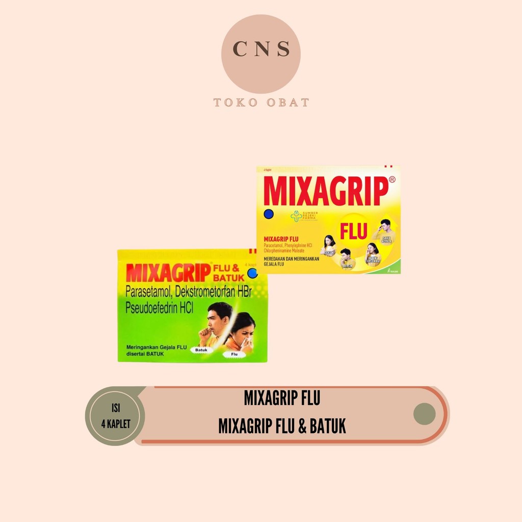 Mixagrip Flu dan Batuk / Mixagrip Flu isi 4 kaplet