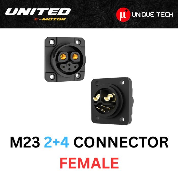 KONEKTOR M23 2+4 UNITED T1800 SOCKET MALE FEMALE KABEL BATERE CHARGER CONNECTOR MOTOR LISTRIK SOKET 