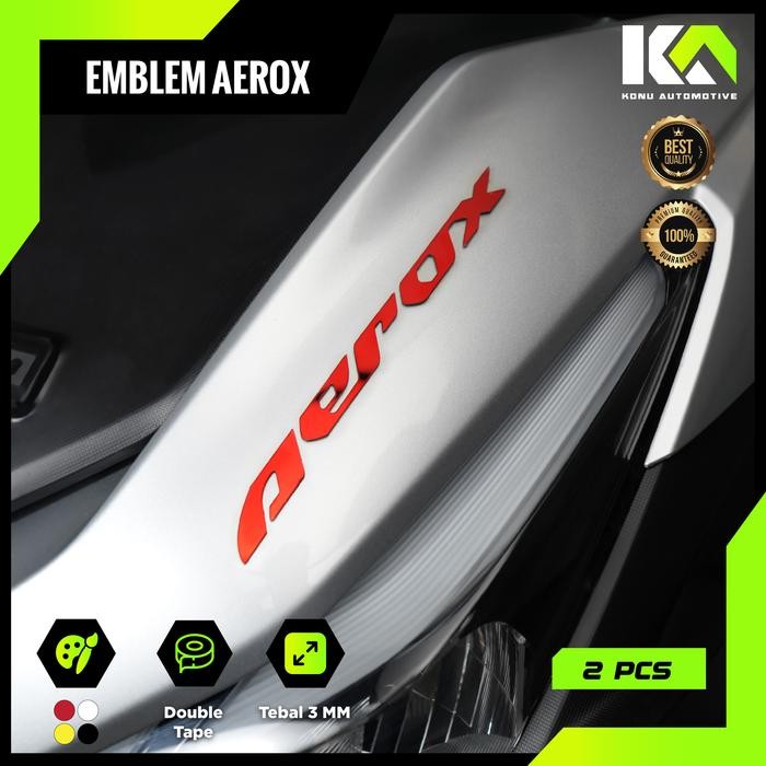 Sticker Timbul 3D Aerox New Old Emblem Aerox Original Tulisan Aerox Timbul 3D Mirror Logo Aerox Kere