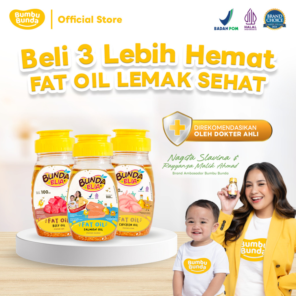 

ipunkfood Bundling Bumbu Bunda Fat Oil 100ml (3pcs)– Minyak MPASI | Lemak Daging Asli Chicken/Beef/Salmon BB Booster | No MSG