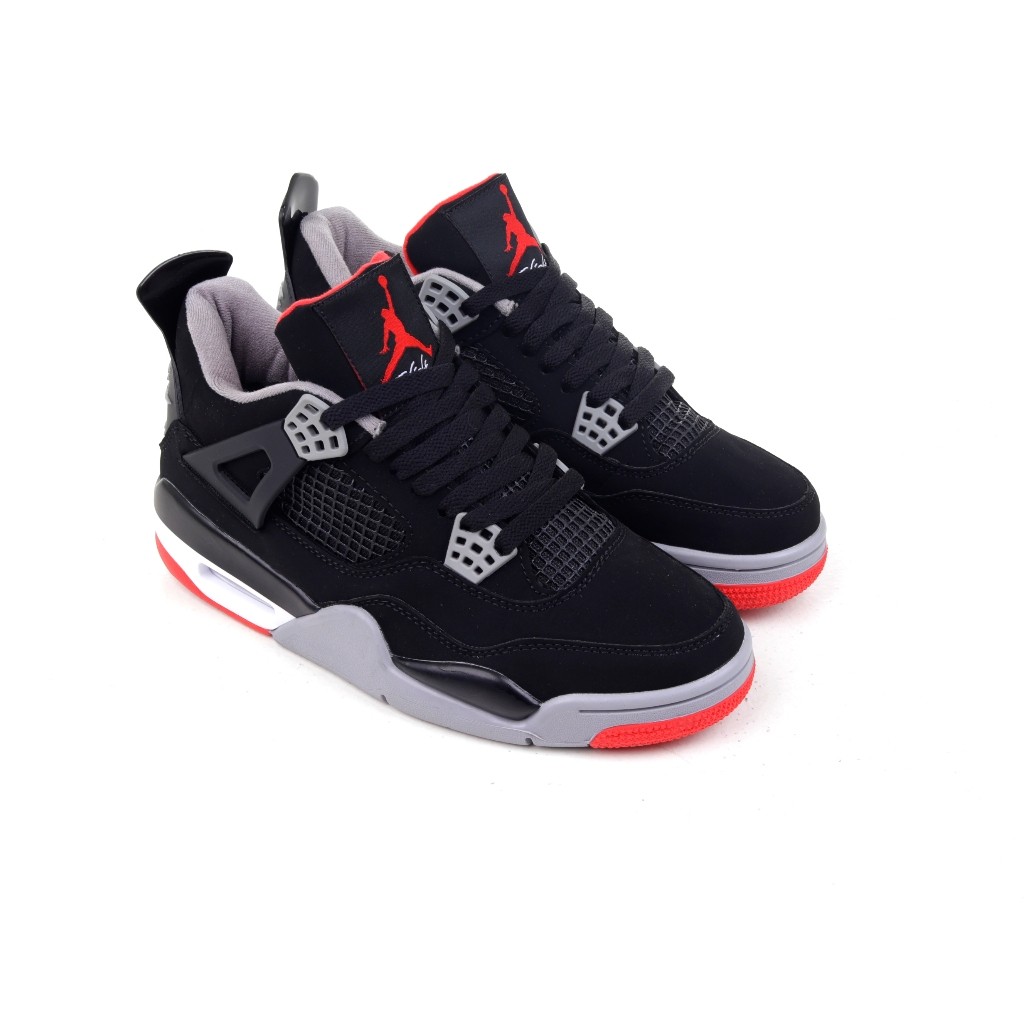 Nike Air Jordan 4 Retro Black White Red - AJ 4