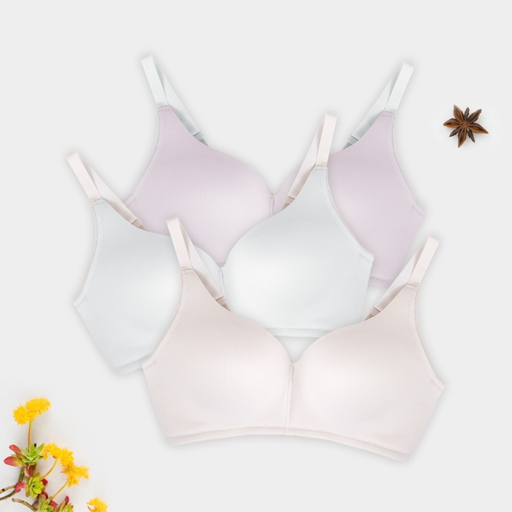 Young Curves Bra Basic Microfiber Contrast Full Cup Cup C & Cup D C03-10337