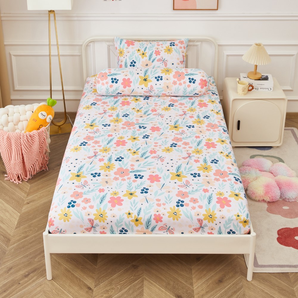 Informa Set Seprai Microfiber Anak Dino Cars Space Flower Single 120X200 100X200 Sprei Seprei Sheet 