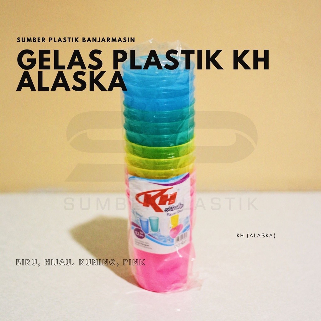 1 Lusin Gelas Minum Warna Plastik / Gelas kopi / Gelas Teh
