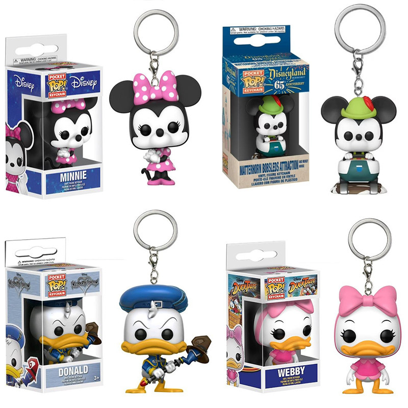 Funko Pop DISNEY Pocket Keychain Webby Minnie Mickey Mouse Donald Scrooge McDUCK Mickey Action Figur