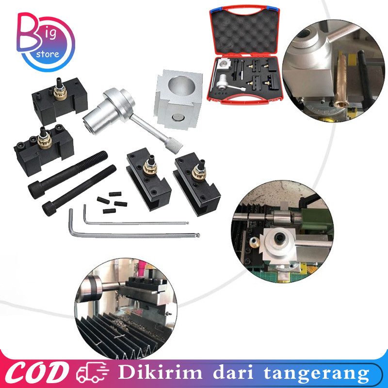 CNC Lathe Tool Holder Quick Change Tool Post Cutter Holder Screw Kit Pemegang Alat Bubut Kayu