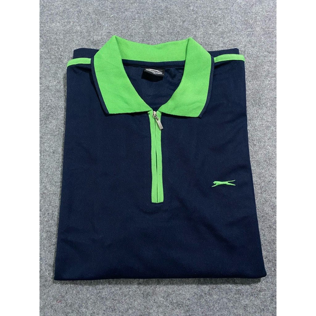 BAJU KAOS HALF ZIPPER SLAZENGER NAVY GELAP SIZE L