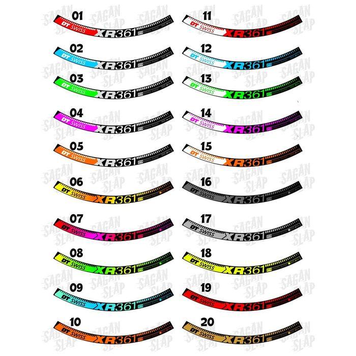 Decal Rim DT Swiss XR361 EX471 FR570 XM551 EX551 Stiker Sepeda MTB - 26 Terlaris