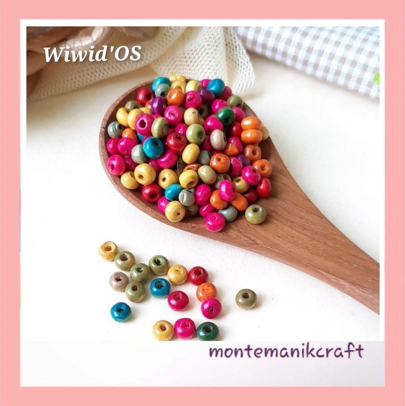 MANIK (10 gram) MANIK KAYU LADA 5 MM MK037 MONTEMANIK CRAFT