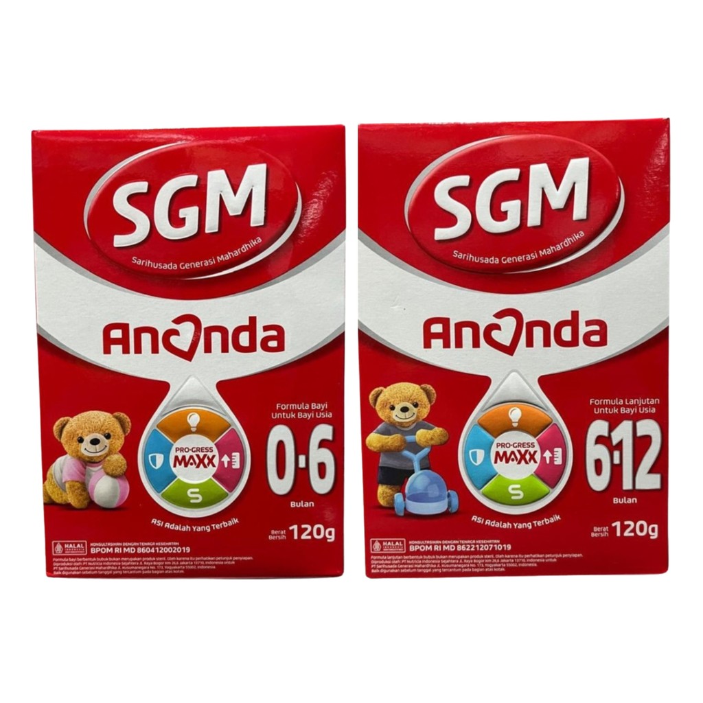 Susu Formula SGM Ananda 120gr Bayi 0–6 dan 6–12 Bulan Aman dan Lembut