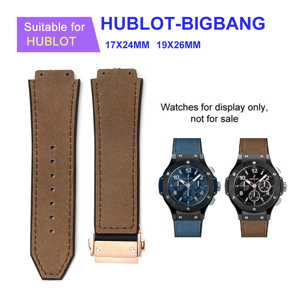 Wat- accessories rubber bottom genuine leather strap suitable for Hublot strap, uni Hublot Big Bang 