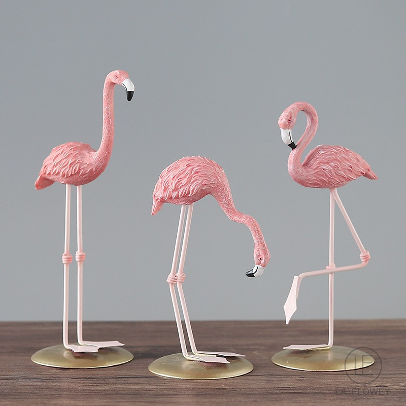 (PJ-04) PAJANGAN FLAMINGO / PAJANGAN MEJA FLAMINGO / DEKORASI KAMAR / PATUNG FLAMINGO / FIGURE FLAMI
