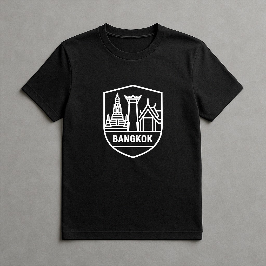 Kaos Oleh-oleh Thailand | T-Shirt Khas Thailand | Kaos Kenang-kenangan Wisata Bangkok Thailand