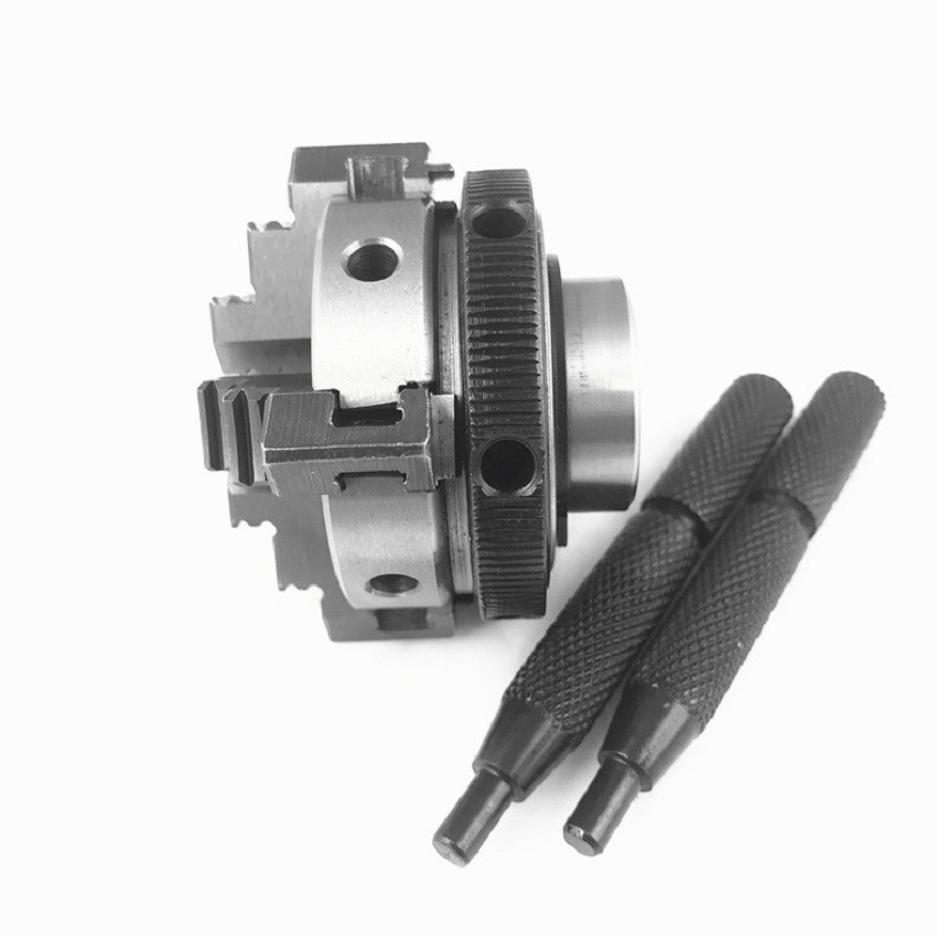 Lathe Chuck 50MM Mini 4 Jaw Reversible Self-Centering Thread Mount Lathe Chuck K02-50 Torno Metal