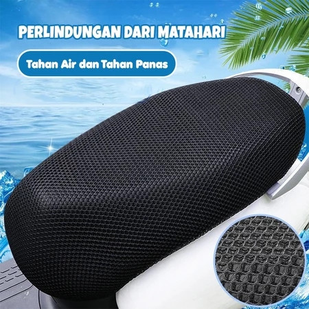 Sarung Jok Sepeda Motor Jaring 3D Bersirkulasi Antiselip Aksesori Bantalan Sarung Jok Skuter Sepeda 