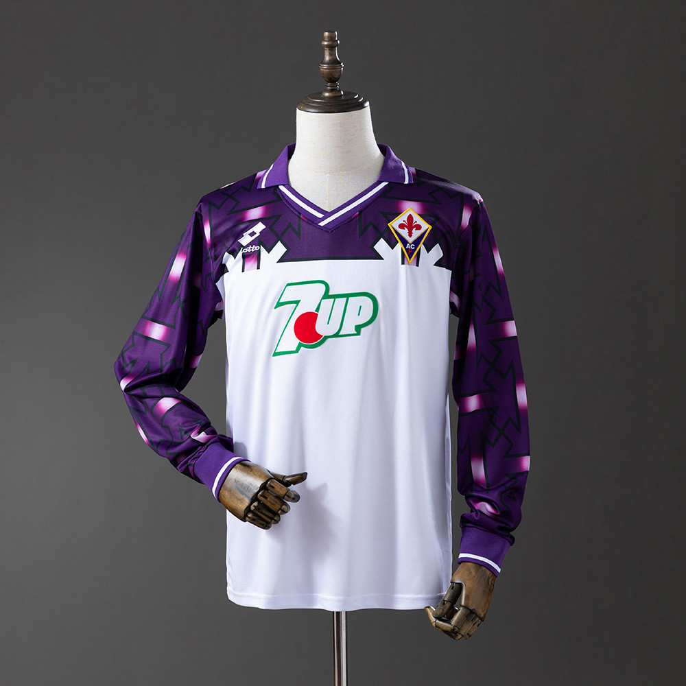 Jersey Fiorentina 92/93 Away Long Sleeve Retro T shirt pria