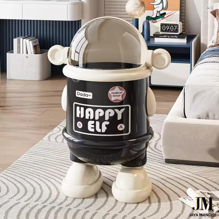 Tempat Sampah Karakter Robot Minimalis Estetik – Tong Sampah Unik Anti Bau untuk Rumah & Kamar AA354