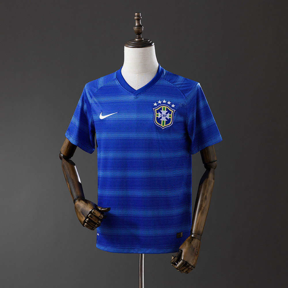 Jersey Brazil 2014 Away Retro T shirt pria