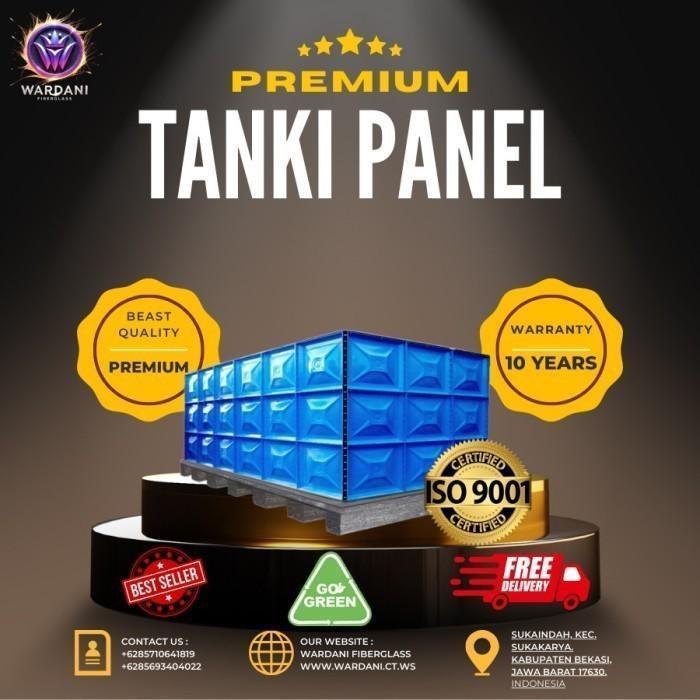 Wardani Nusantara Tanki Panel Fiberglass 1000 Liter Roof Tank Panel Toren Tandon ISO 9001 Garansi 10