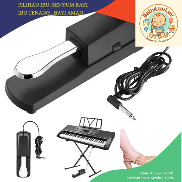 BBL Alat Musik Sustain Pedal Damper Piano Digital Keyboard Synthesizer untuk piano yamaha roland